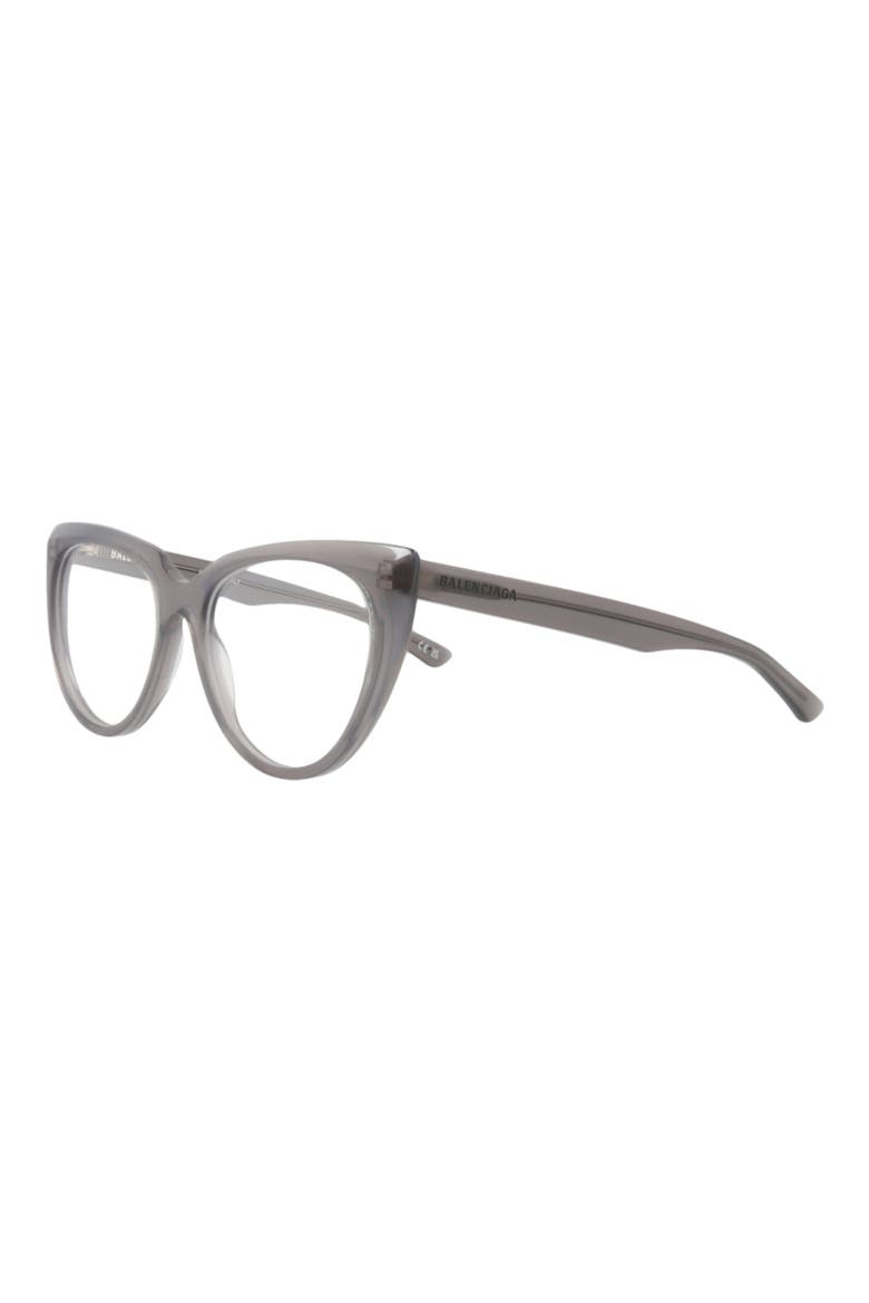 53mm Cat Eye Optical Glasses, Alternate, color, GREY GREY TRANSPARENT