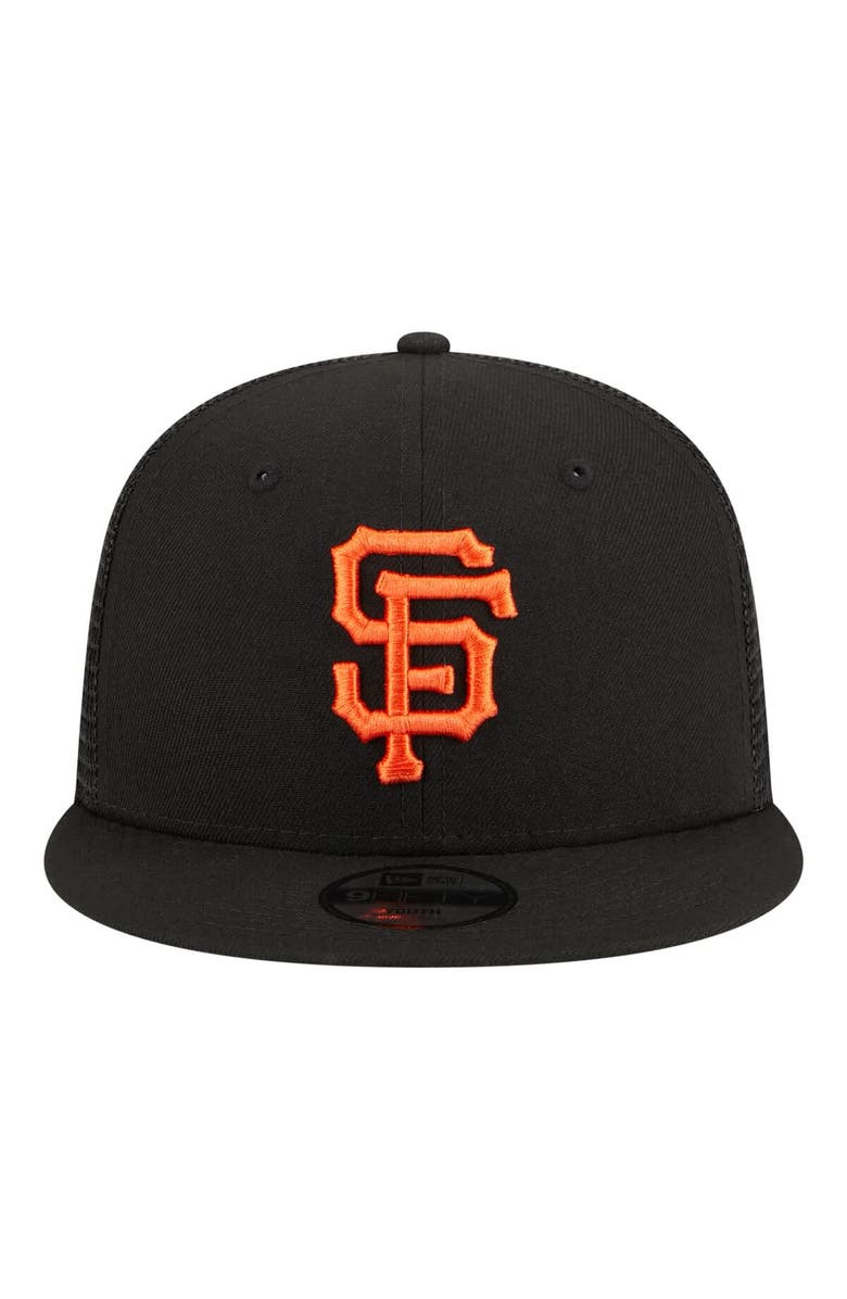 New Era Youth New Era Black San Francisco Giants 9FIFTY Trucker Snapback Hat, Alternate, color, Black