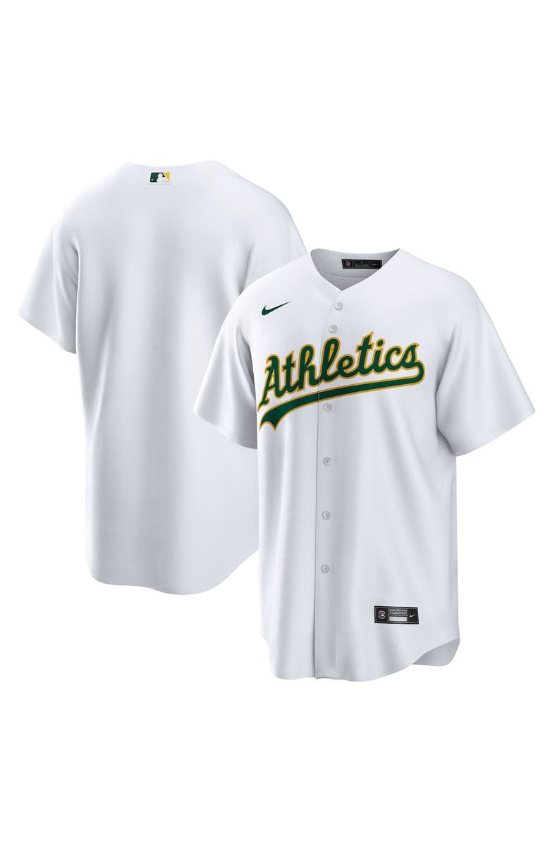 Nike Men's Nike White Oakland Athletics Home Replica Team Jersey, Alternate, color, 
