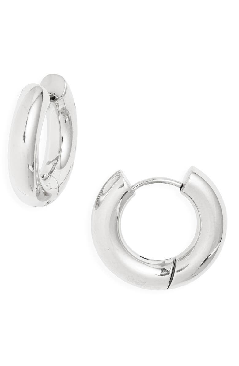 Nordstrom Waterproof Chubby Hoop Earrings, Main, color, Silver