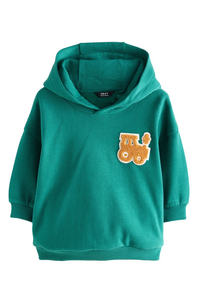 NEXT Kids' Heavy Equipment Appliqué Hoodie, Main, color, Green