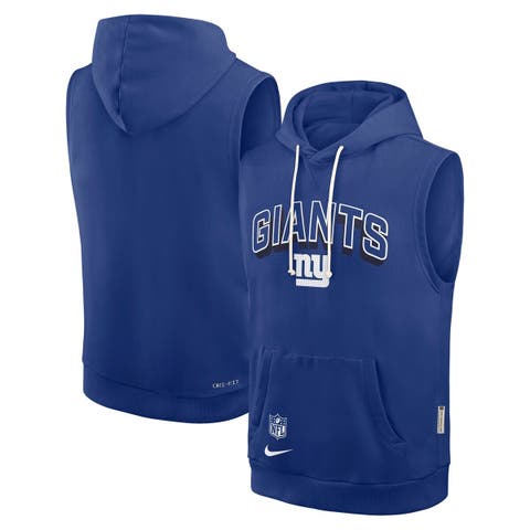 Men's Nike Royal New York Giants Sideline Performance Sleeveless Pullover Hoodie