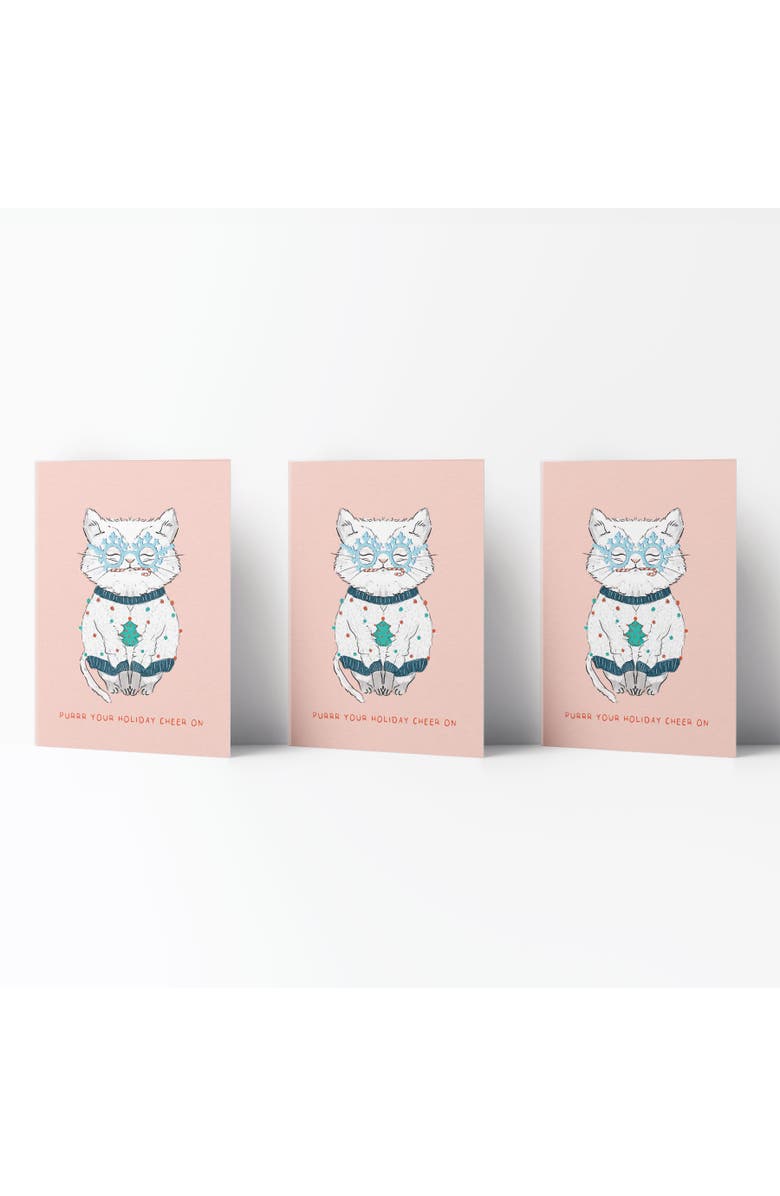 Ramus & Co Winter/Holiday Greeting Card Pack Sets (3 ct) A Cat's Holiday, Main, color, Multi-Pack