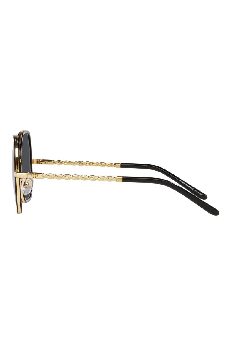 55mm Geometric Sunglasses, Alternate, color, BLACK