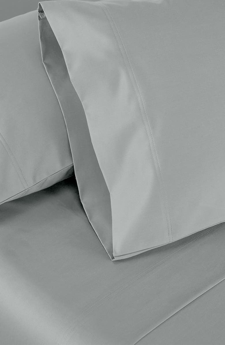CALIFORNIA DESIGN DEN Set of 2 Pillowcases - Hotel Luxe 800 Thread Count 100% Cotton Sateen, Alternate, color, Light Grey