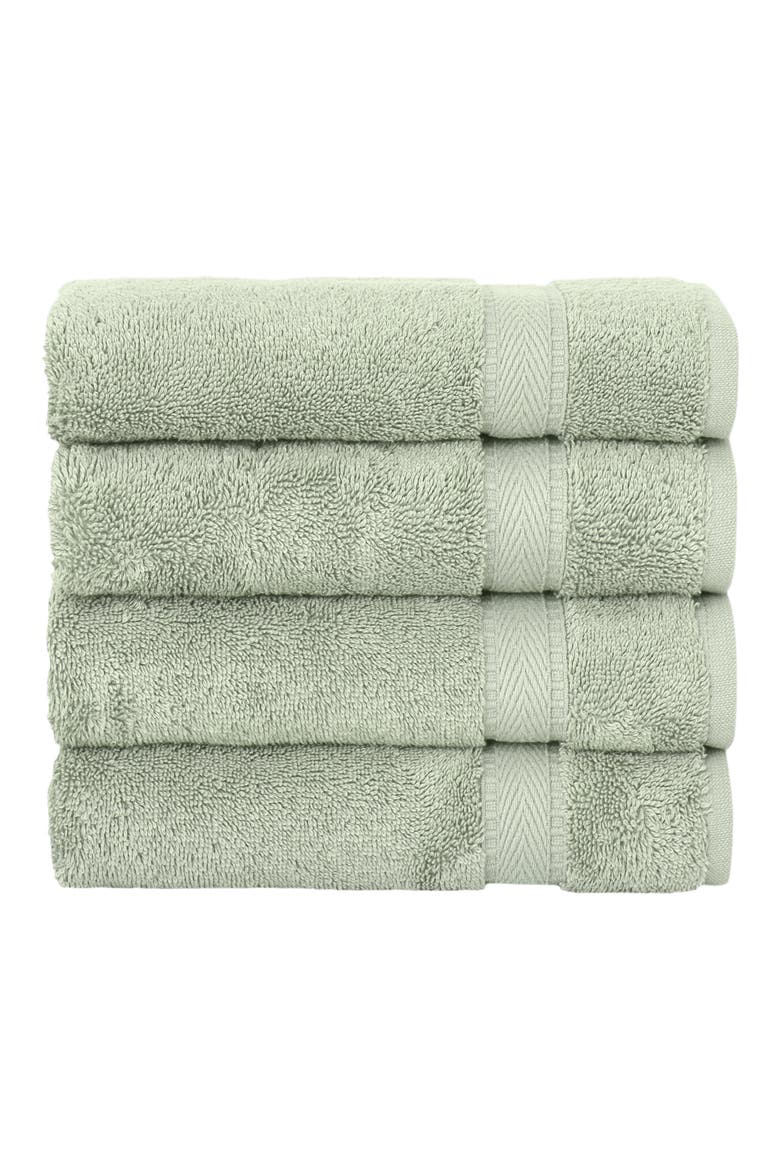Sinemis Terry Hand Towels - Set of 4, Main, color, GREEN