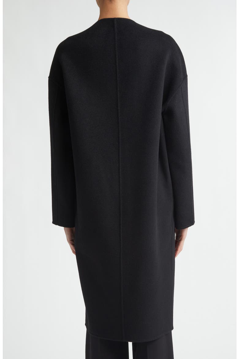 Kerry Oval Shaped Wool & Cashmere Coat, Alternate, color, BLACK