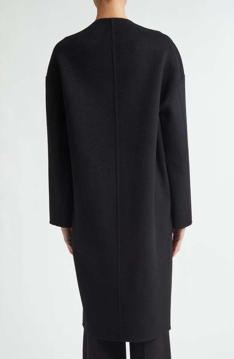 LOULOU DE SAISON Kerry Oval Shaped Wool & Cashmere Coat, Alternate, color, Black