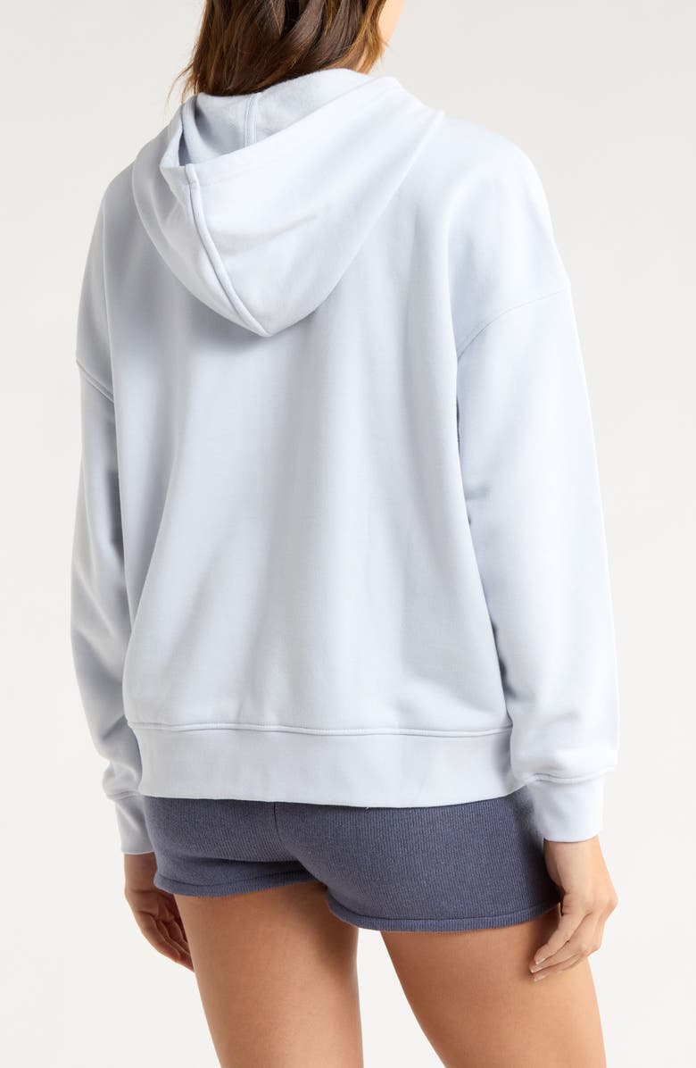 Florence by Mills Cozy Crush Oversize Zip Hoodie, Alternate, color, Halogen Blue