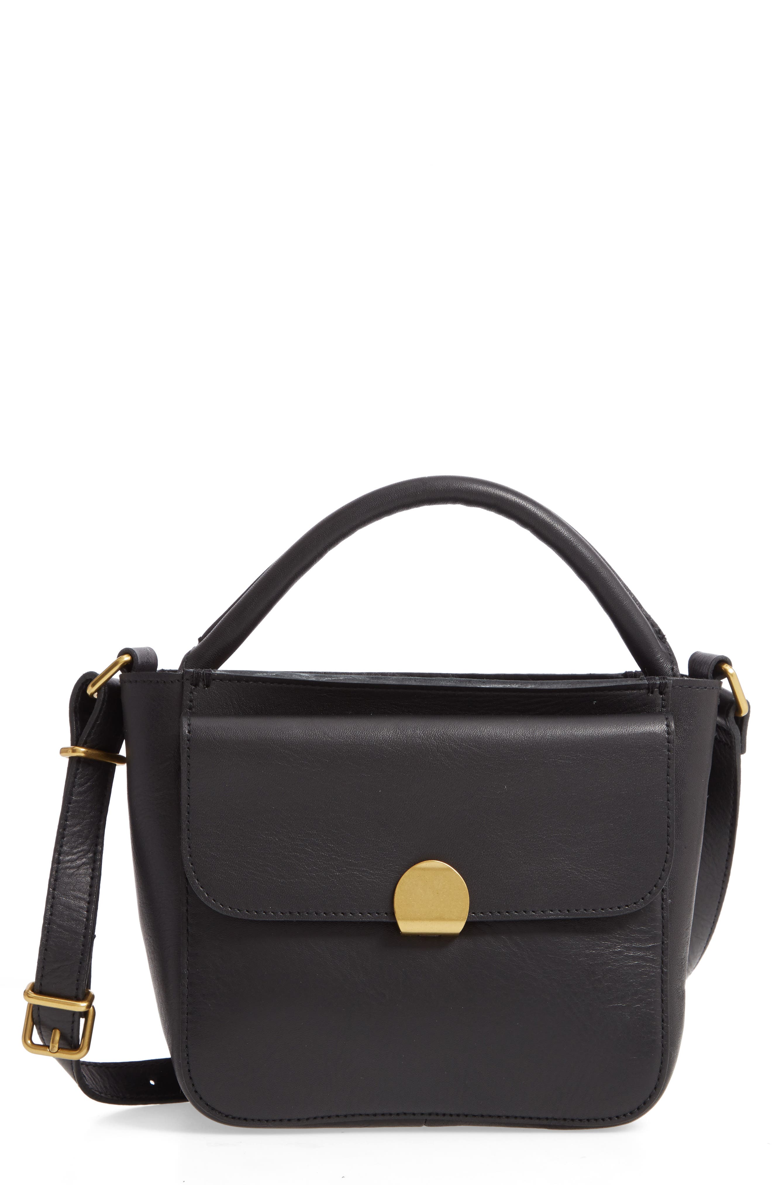 Madewell The Mini Abroad Leather Crossbody Bag, Main, color, 