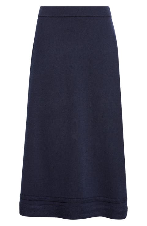 Crepe Knit Midi Skirt