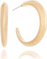 Ettika Smooth Half Hoop Earrings