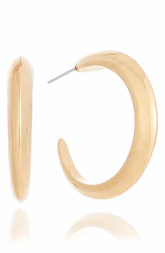 Ettika Smooth Half Hoop Earrings