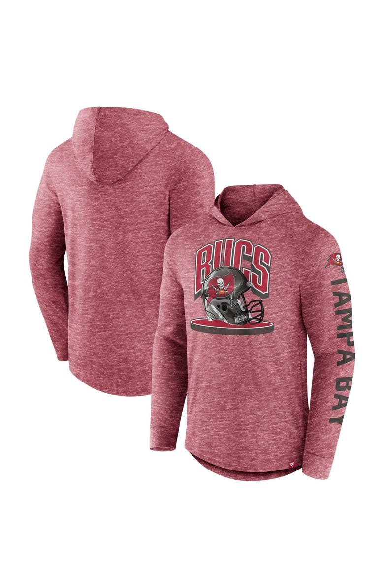 FANATICS Men's Fanatics Branded Red Tampa Bay Buccaneers Helmet Platform Long Sleeve Hoodie T-Shirt, Main, color, 