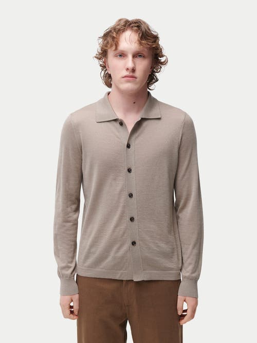 Gobi Mongolian Cashmere Cashmere Silk Polo-neck Cardigan