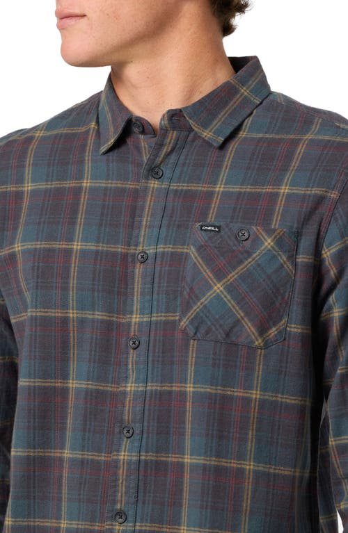 O'neill Redmond Plaid Flannel Button-up Shirt In Gray