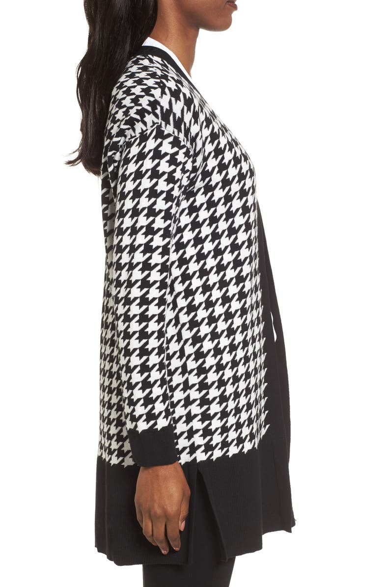 Chaus Houndstooth Cardigan, Alternate, color, 
