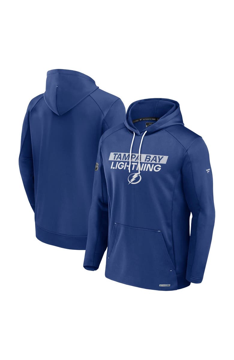 FANATICS Men's Fanatics  Blue Tampa Bay Lightning Authentic Pro Rink Fleece Pullover Hoodie, Alternate, color, Blue