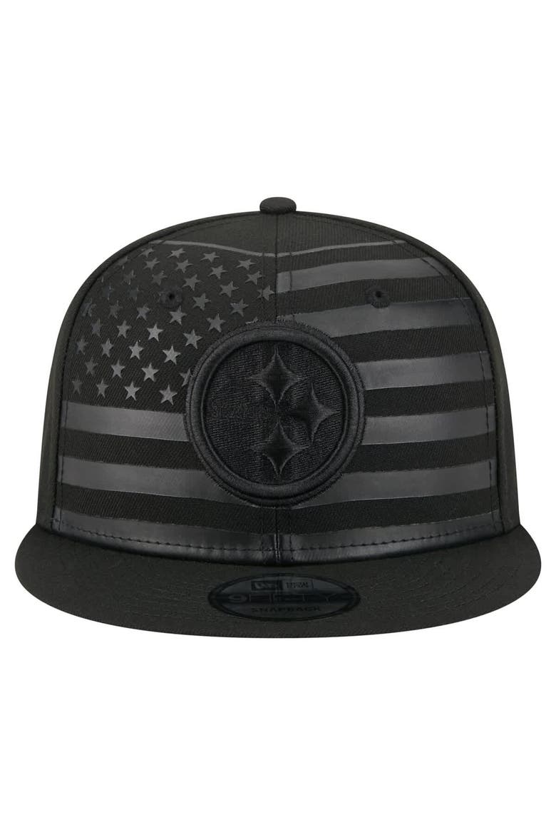Men's New Era  Black Pittsburgh Steelers Independent 9FIFTY Snapback Hat, Alternate, color, Black