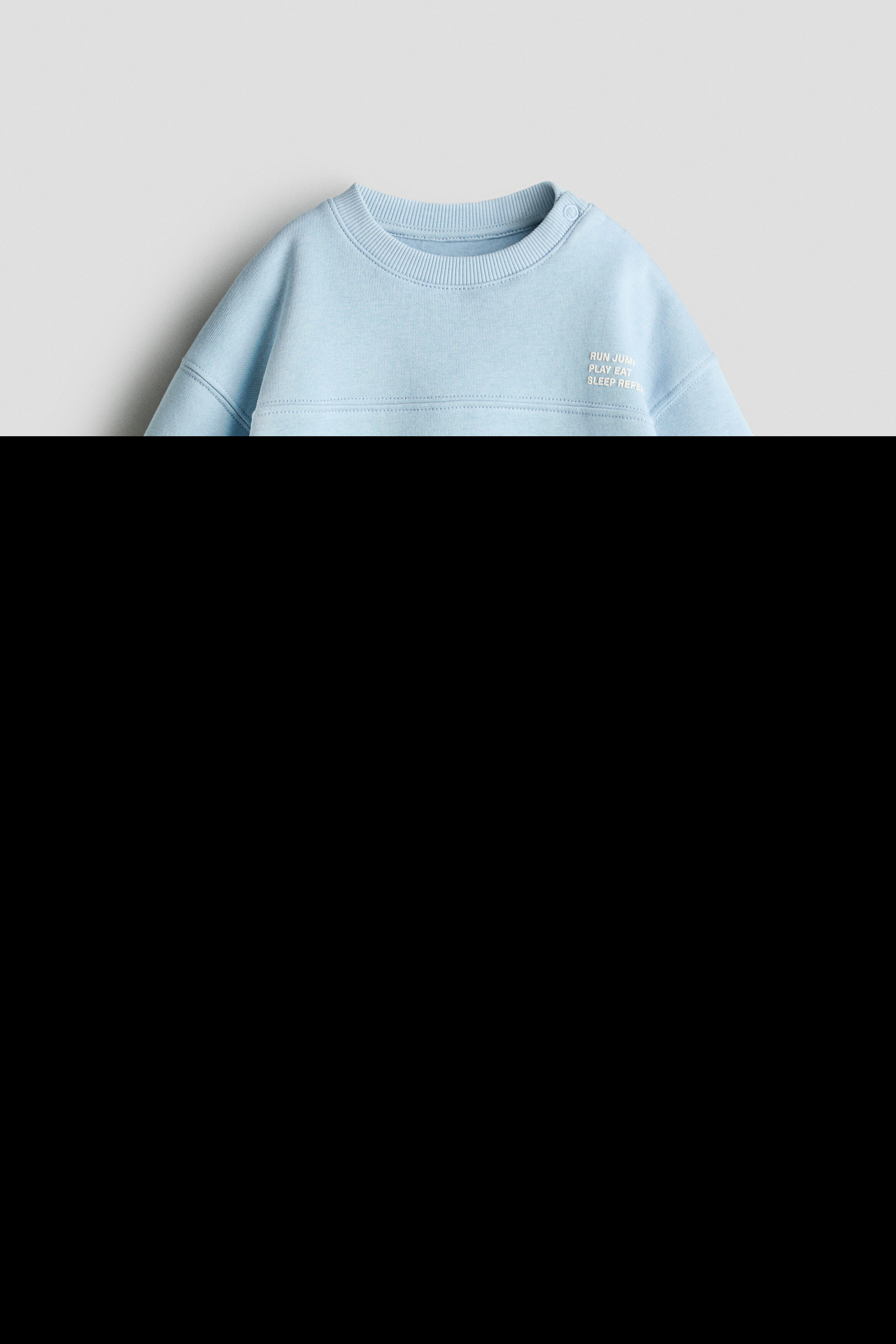 H&M 2-piece Sweatshirt Set, Alternate, color, Light Blue/Run Jump