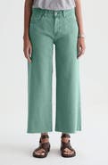 AG Saige Raw Hem Mid Rise Ankle Wide Leg Jeans