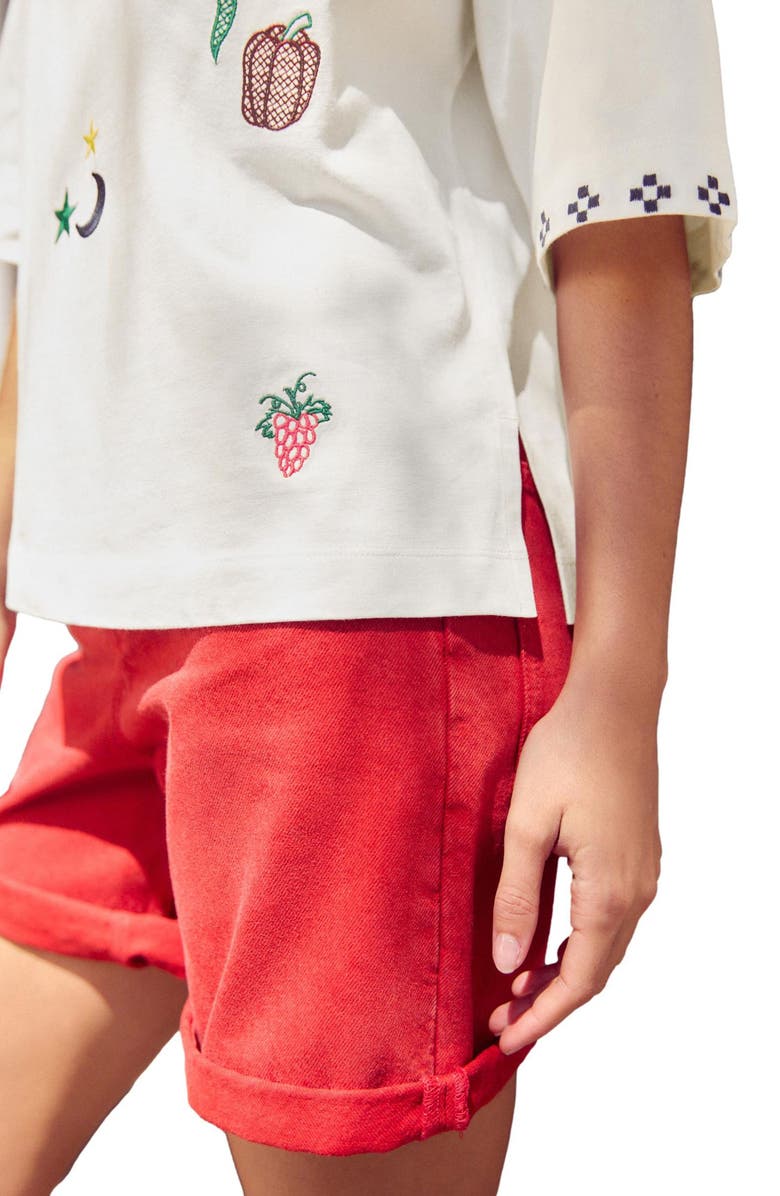 NEXT Embroidered Oversize Cotton T-Shirt, Alternate, color, 