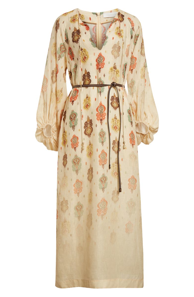 Zimmermann Wylie Dégrade Ikat Print Long Sleeve Lined Dress, Alternate, color, 
