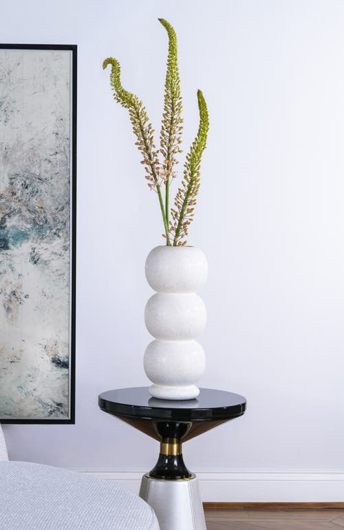 Dina Decor Stacked & Chic Vase In White