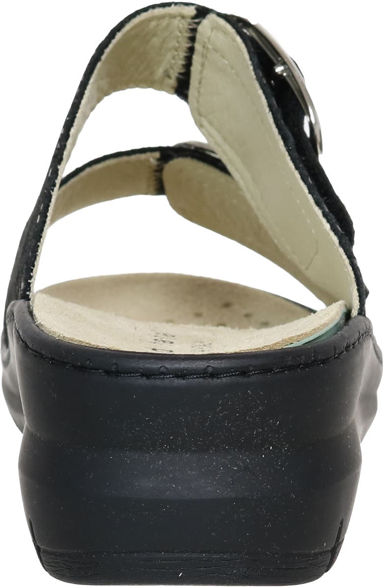 David Tate Mosaic Wedge Sandal, Alternate, color, Black