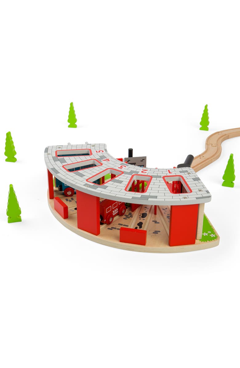 Bigjigs Rail Five Way Engine Shed, Alternate, color,