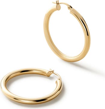 Ana Luisa Chunky Gold Hoop Earrings Gold Classic Hoops Large