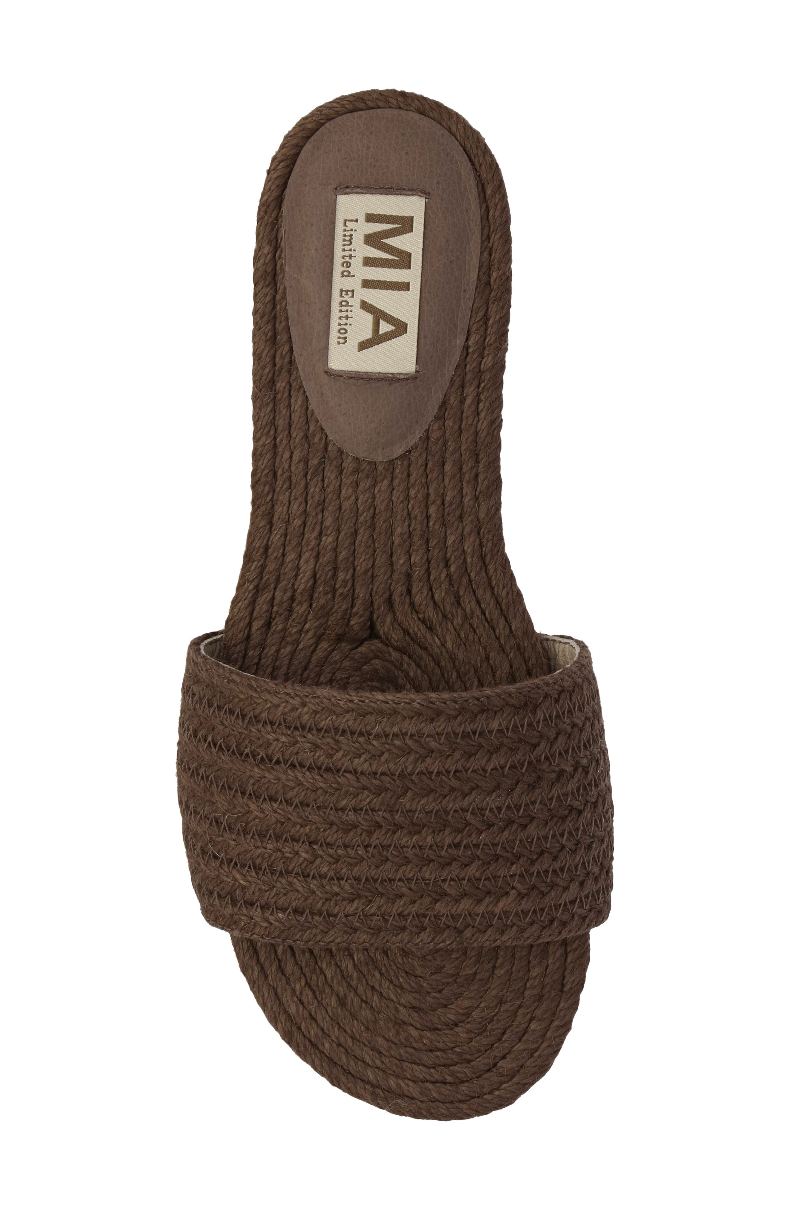 MIA Attina Slide Sandal, Alternate, color, Brown Jute