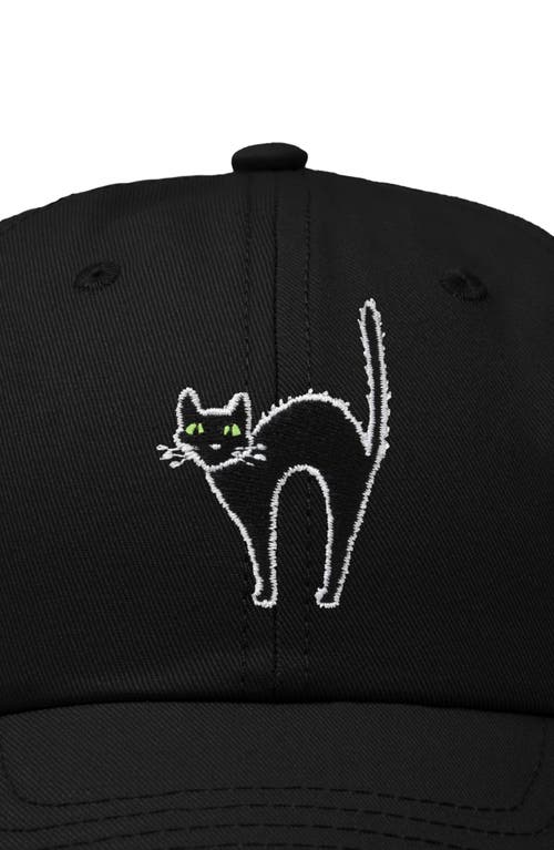 DALIX DALIX BLACK CAT EMBROIDERED CASUAL HAT 