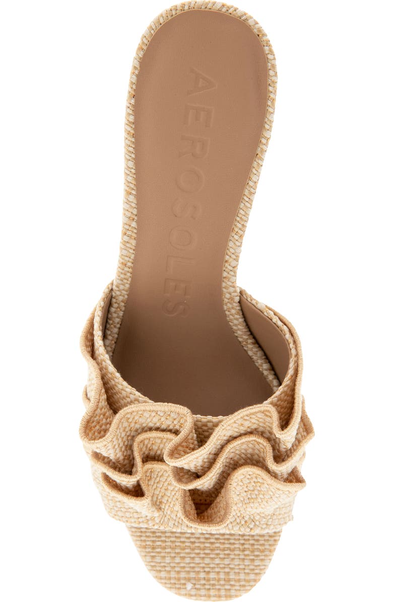 Aerosoles Gabrielle Ruffe Slide Sandal, Alternate, color, Natural Raffia