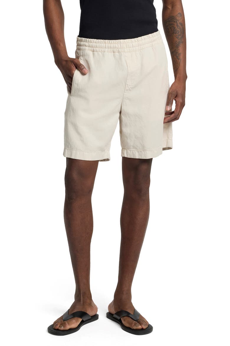 Pull-On Cotton Blend Shorts, Main, color, BONE