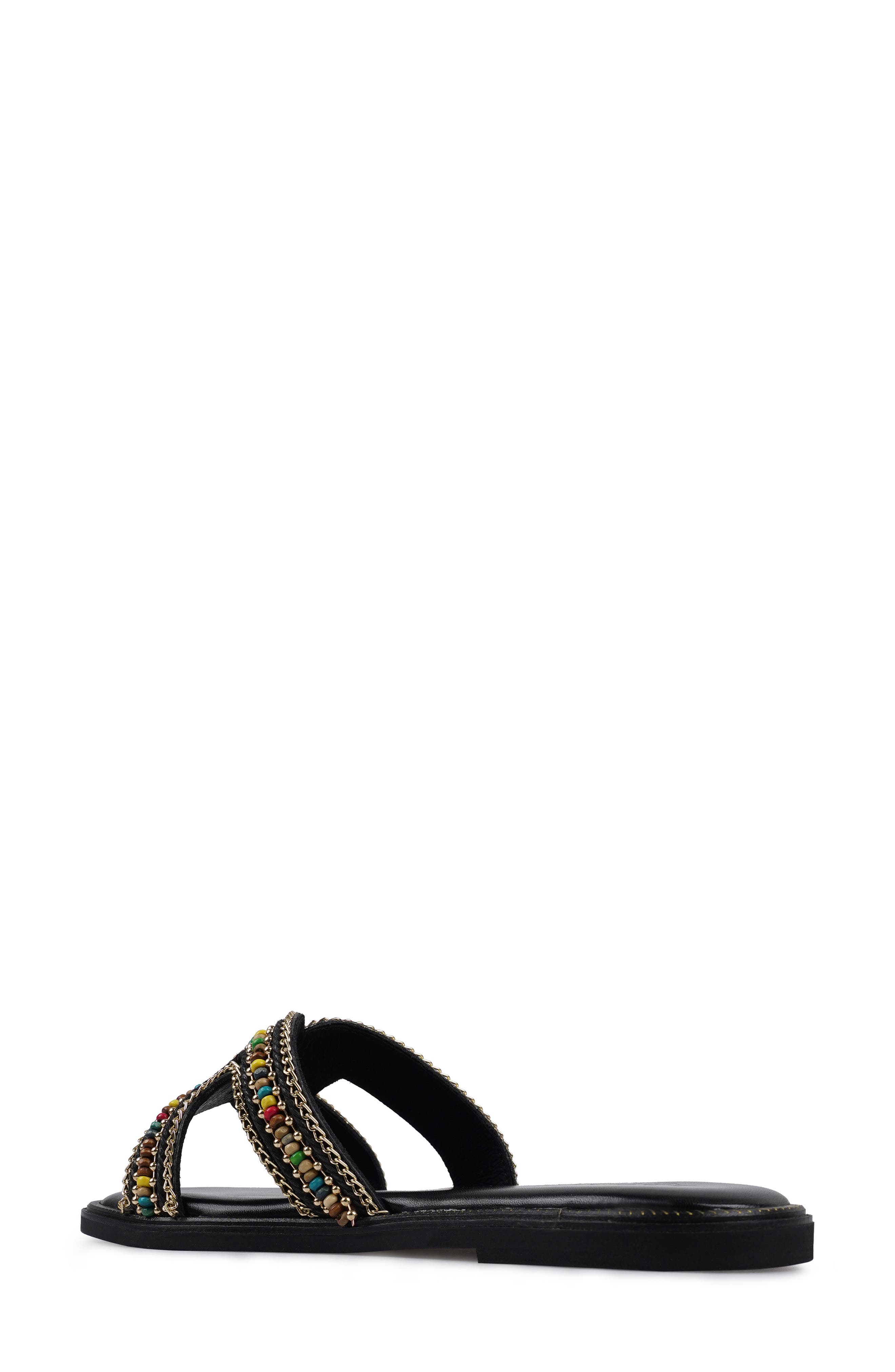 Artisan Crafted By Zigi Badalona Beaded Slide Sandal, Alternate, color, Black