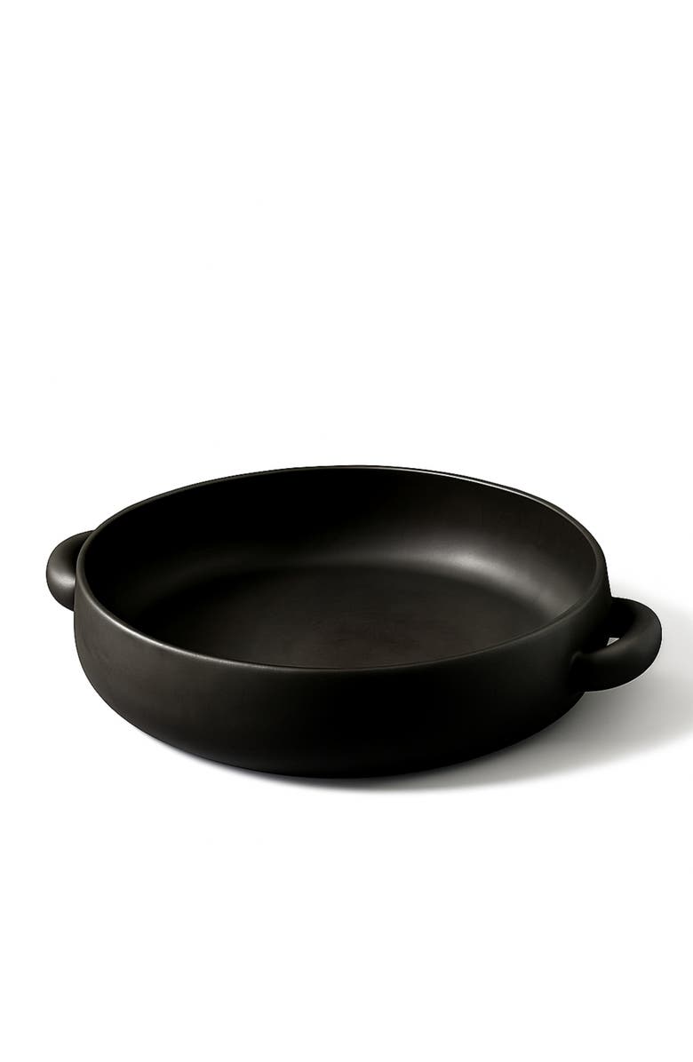 Gharyan Stoneware Family Feast Dinnerware, Set of 13 Pieces, Alternate, color, Matte Black