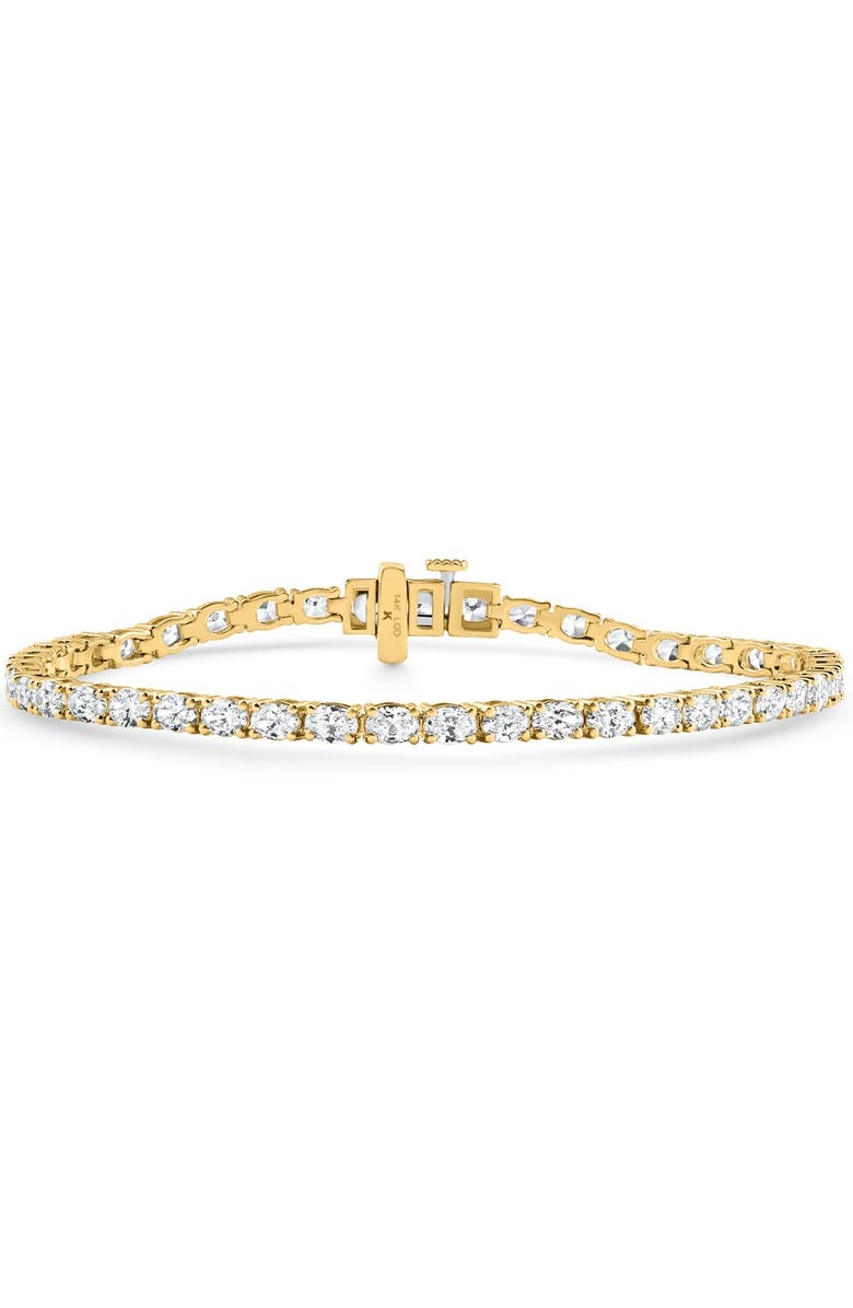 Bliss Diamond 4.5Ct Oval Cut Diamond Tennis Bracelet 7" 14k Gold Lab Grown, Alternate, color, 14K Yellow Gold