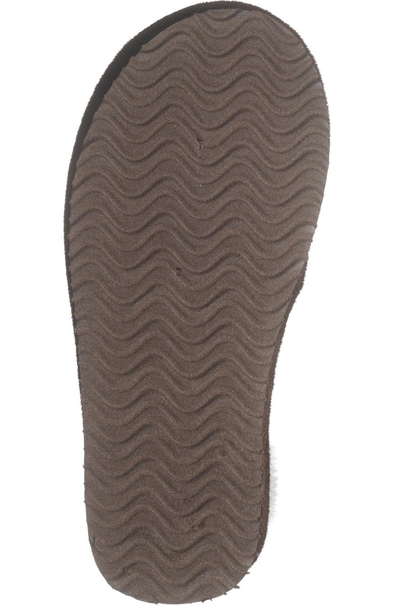 Børn Scallop Faux Suede Scuff Slipper, Alternate, color, Brown