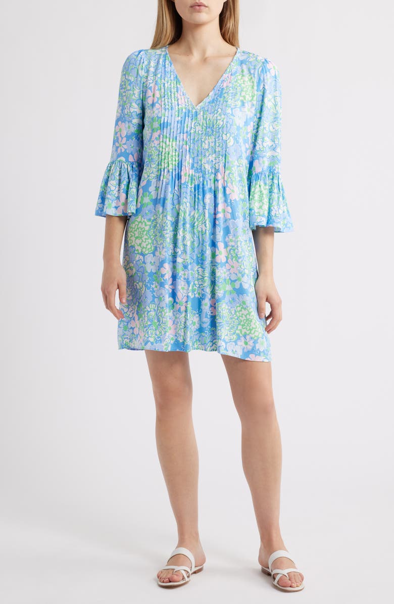 Lilly Pulitzer<sup>®</sup> Danika Pleated Bodice Floral Tunic Dress, Main, color, 