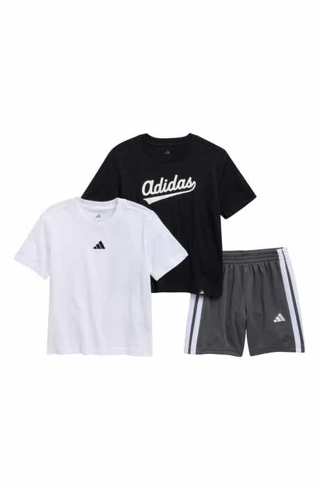 adidas Kids' 3-Pack Assorted Graphic T-Shirts & Shorts Set