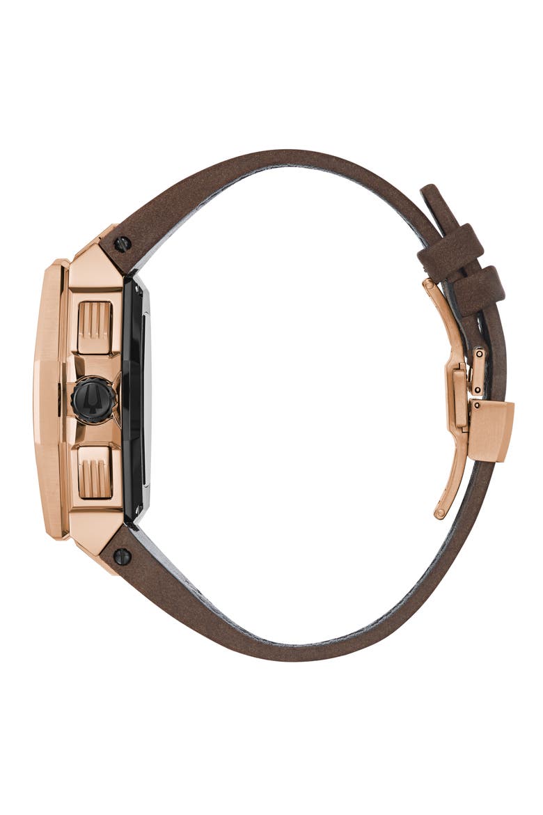 Series X Special Edition Leather Strap Watch, 45mm, Alternate, color, BLACK/ BROWN