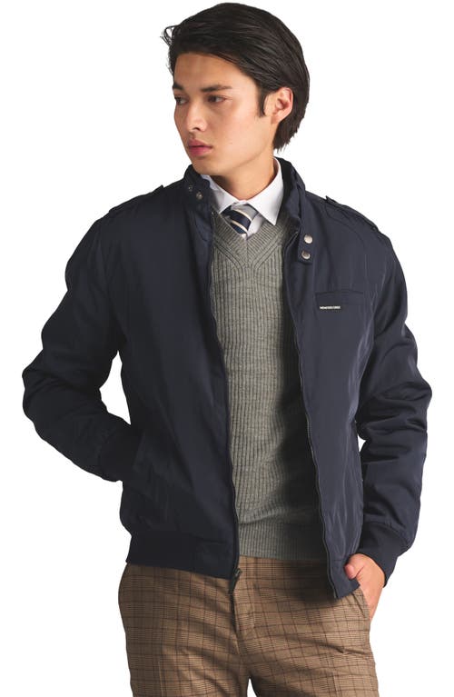 Members Only Heavy Iconic Racer Quilted Lining Jacket In Navy