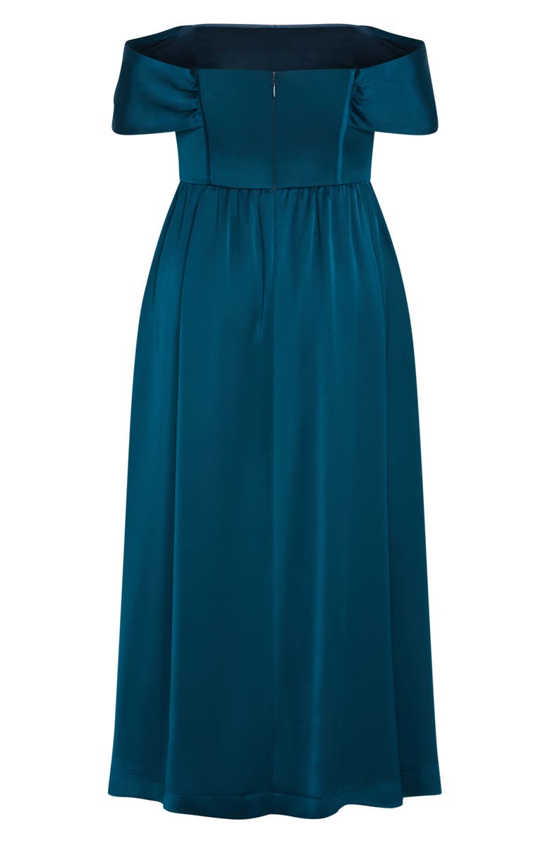 City Chic Angel Love Corset Maxi Dress, Alternate, color, Emerald