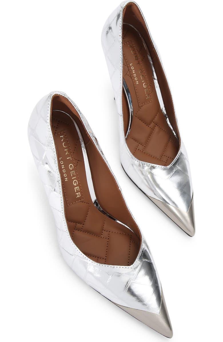Kurt Geiger London Regent Court Pointed Toe Pump, Alternate, color, Silver