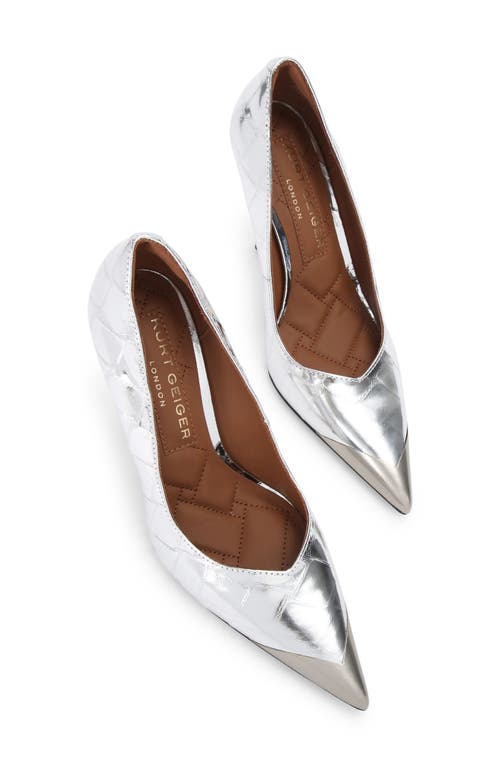 Kurt Geiger London Regent Court Pointed Toe Pump In Metallic