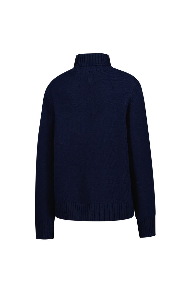 Gameday Social Women's Gameday Social Navy Michigan Wolverines Chenille Turtleneck Sweater, Alternate, color, Navy