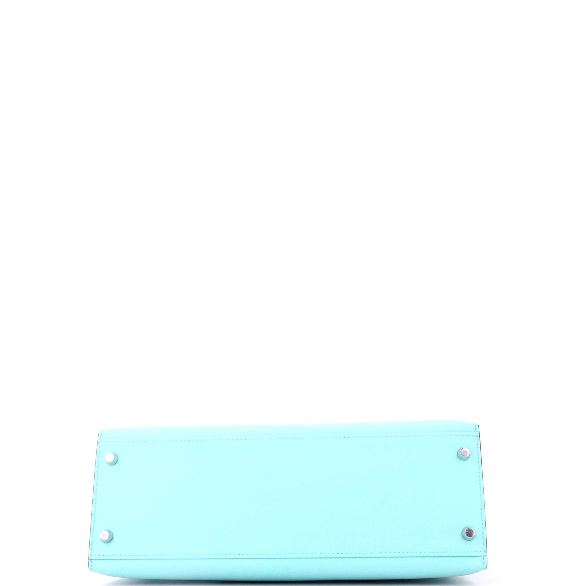 Kelly Handbag Blue Epsom with Palladium Hardware 32, Alternate, color, Blue