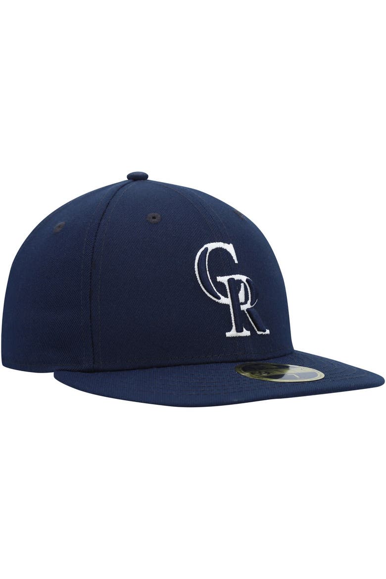 Men's New Era Navy Colorado Rockies Oceanside Low Profile 59FIFTY Fitted Hat, Alternate, color, Navy