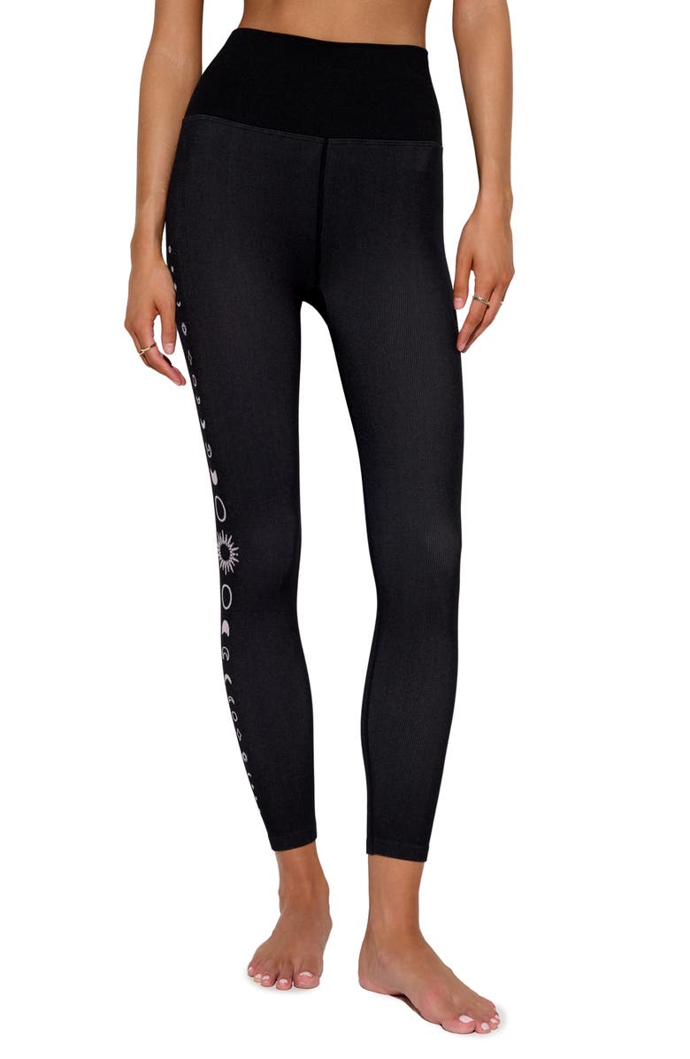 Spiritual Gangster Cosmic Harmony Icon Leggings, Main, color, Black